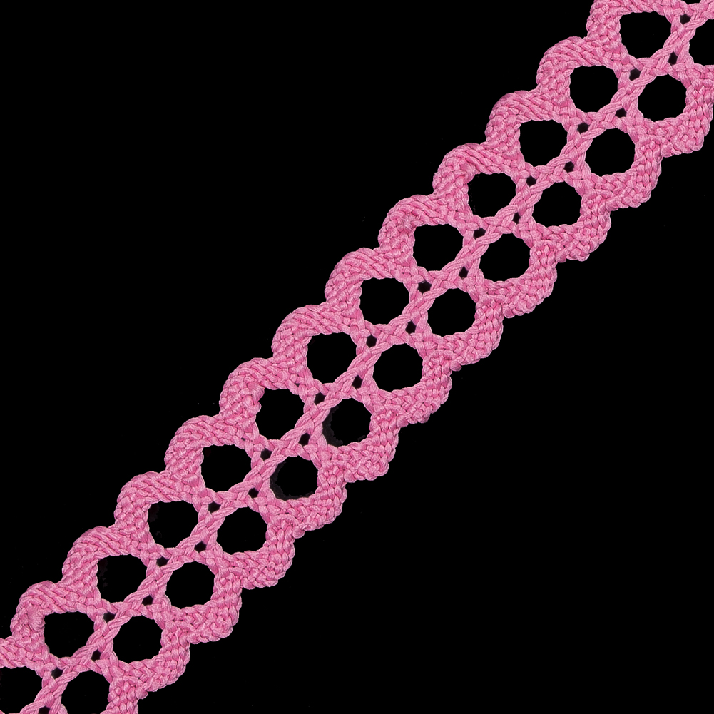 Pink European Crochet Trim - 0.75"