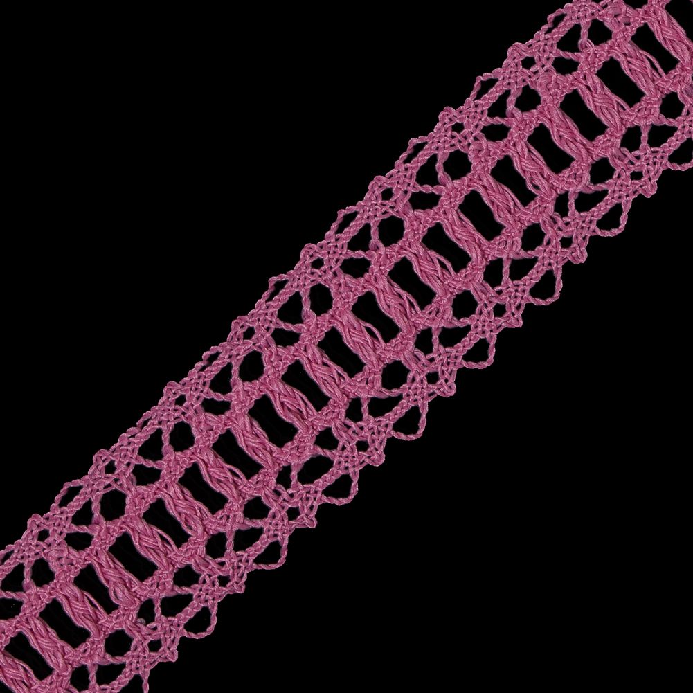 Pink European Crochet Trim - 1.25"