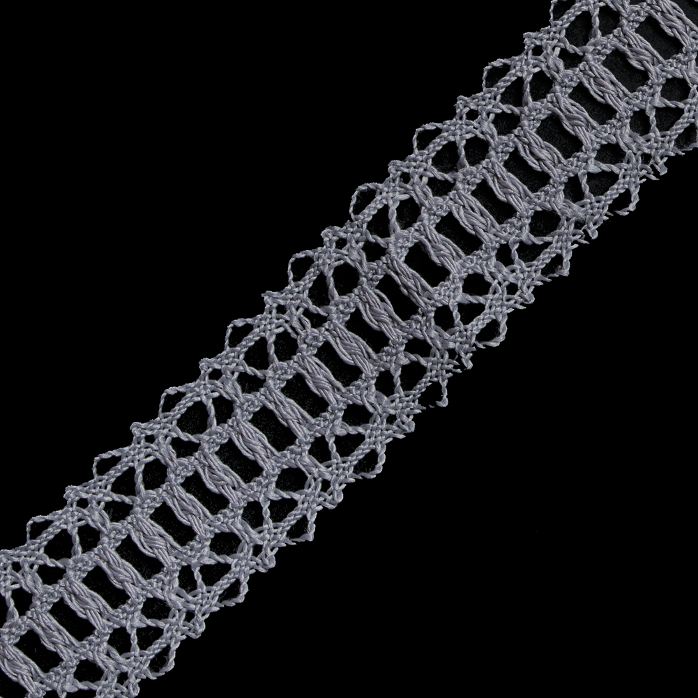 Light Silver European Crochet Trim - 1.25"