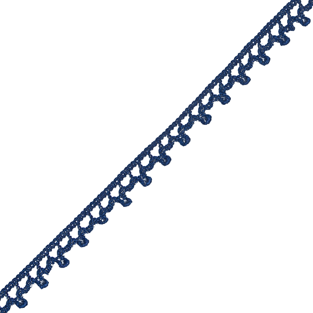 European Navy Dainty Crochet Trim - 5/16"