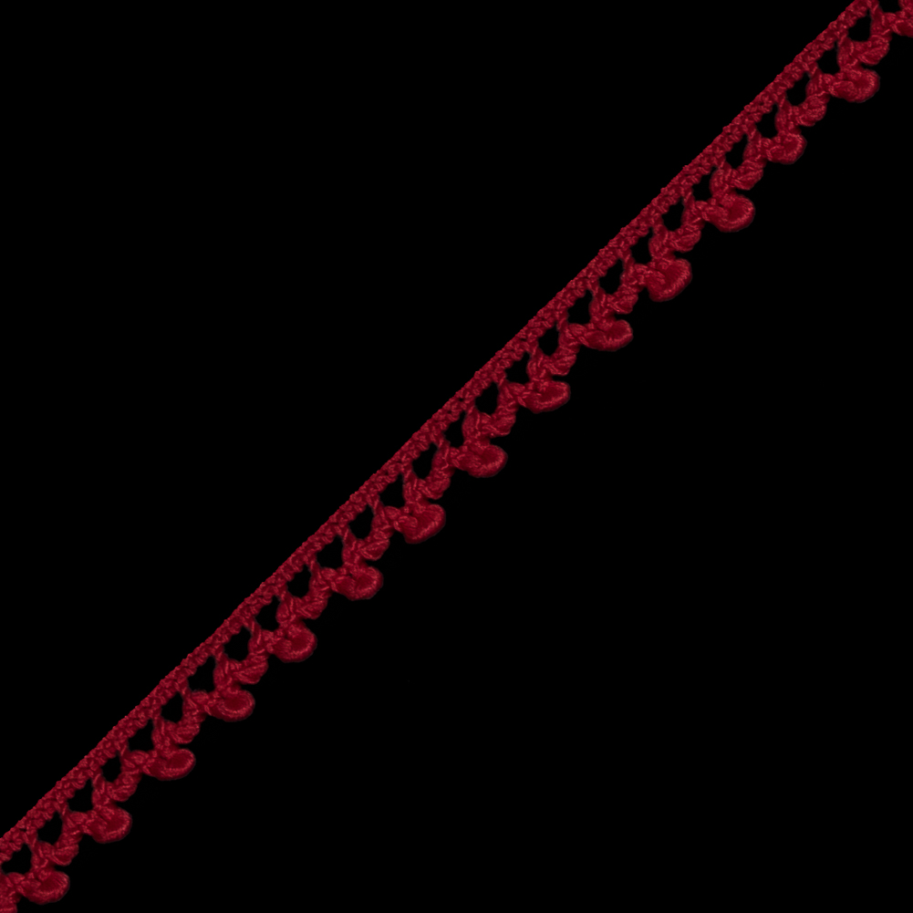 European Red Dainty Crochet Trim - 5/16"
