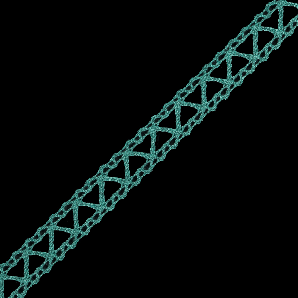 Seafoam European Cotton Crochet Trim - 0.5"