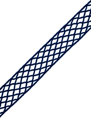 Navy Criss Cross Chenille Trim – 1.5″ Navy Criss Cross Chenille Trim – 1.5″