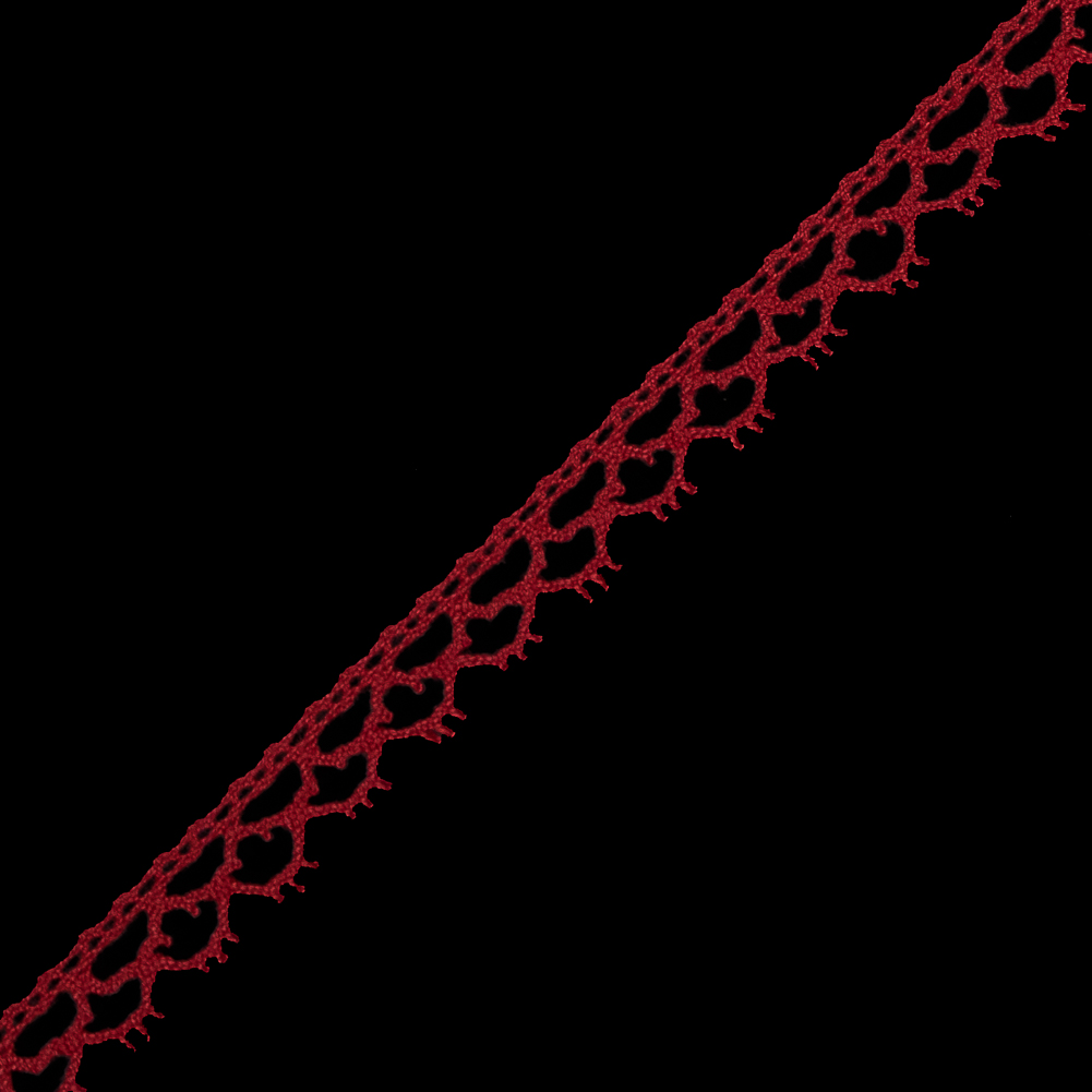 Red European Cotton Crochet Trim - 0.375"
