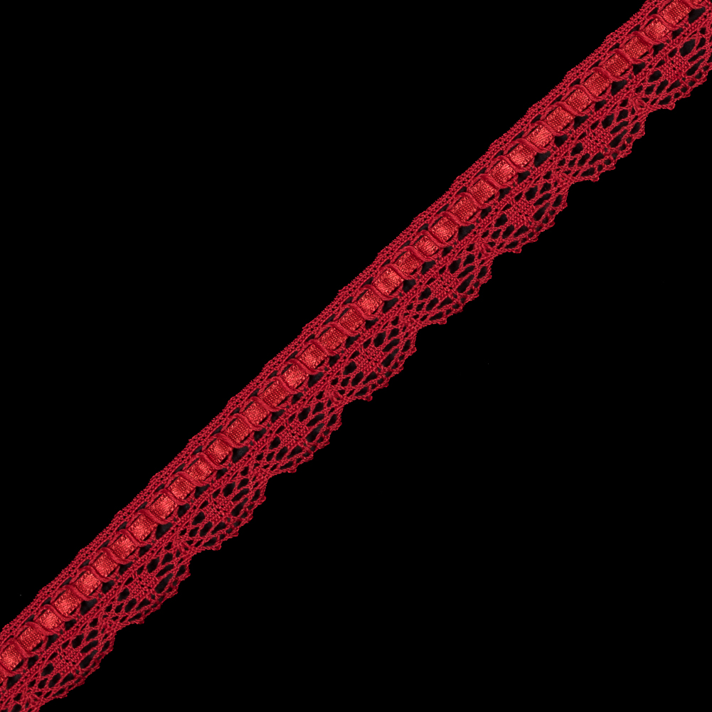 Red European Crochet Trim - 0.75"