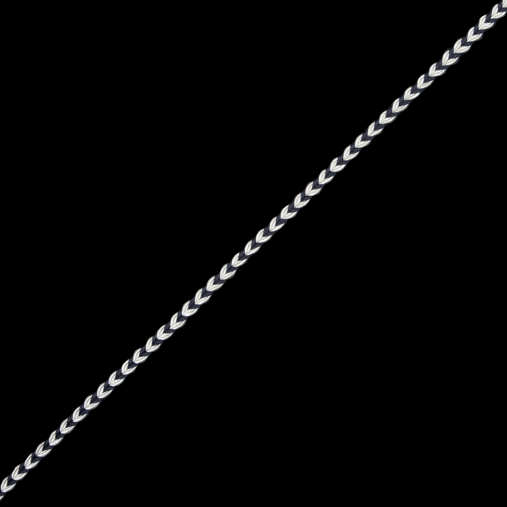 Charcoal and White Two-Tone Braided Trim – 0.25″ Charcoal and White Two-Tone Braided Trim – 0.25″