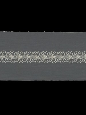 Off-White Floral Embroidered Mesh Trim Off-White Floral Embroidered Mesh Trim