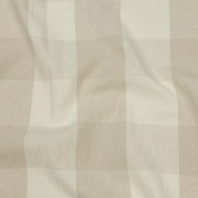 Beige and Cream Buffalo Check Linen and Cotton Woven Beige and Cream Buffalo Check Linen and Cotton Woven