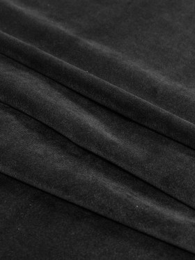 Ultra Black Creamy Polyester Velvet Ultra Black Creamy Polyester Velvet