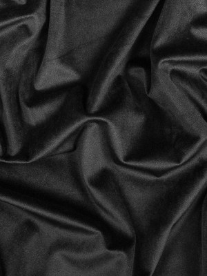 Ultra Black Creamy Polyester Velvet Ultra Black Creamy Polyester Velvet