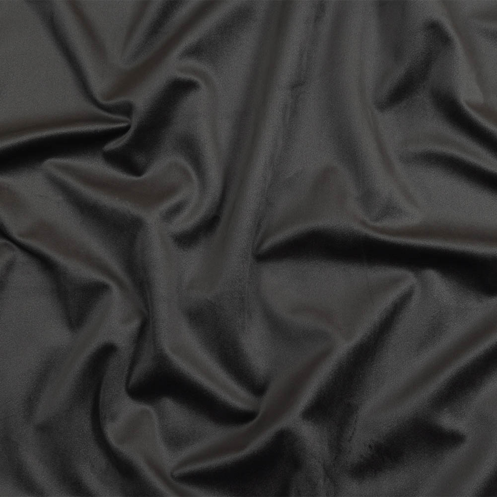 Charcoal Creamy Polyester Velvet Charcoal Creamy Polyester Velvet