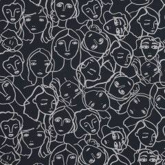 Cotton Poplin – Charcoal Linework Faces – Un dia en Andorra Print – Mood Exclusive Felipe Collection Cotton Poplin – Charcoal Linework Faces – Un dia en Andorra Print – Mood Exclusive Felipe Collection