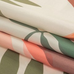 European Ivory, Shell Coral and Burnt Coral Flamingo Printed Cotton Poplin European Ivory, Shell Coral and Burnt Coral Flamingo Printed Cotton Poplin