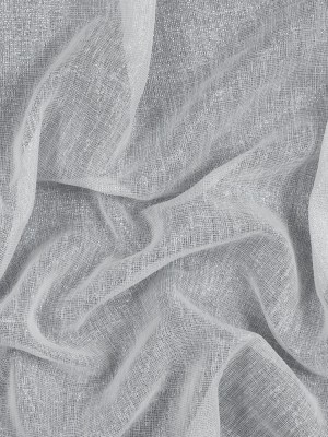 White and Metallic Silver Drapery Sheer White and Metallic Silver Drapery Sheer