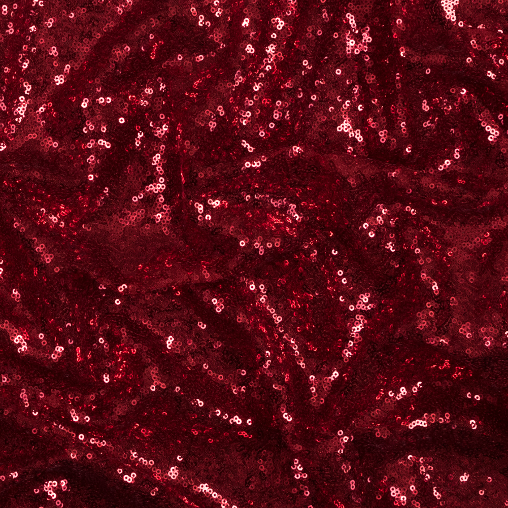 Mesh with Baby Sequins – Red – Mariah Collection Mesh with Baby Sequins – Red – Mariah Collection