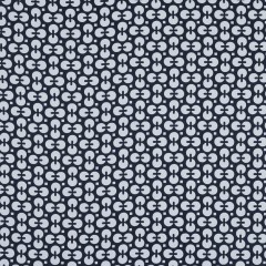 Navy and White Geometric Combed Cotton Sateen Navy and White Geometric Combed Cotton Sateen