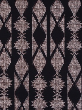 Black and Brown Geometric Stretch Cotton Twill Black and Brown Geometric Stretch Cotton Twill