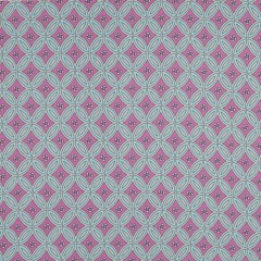 Pink and Blue Geometric Floral Cotton Voile Pink and Blue Geometric Floral Cotton Voile