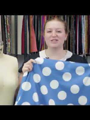 Stretch Cotton Sateen – Blue and White Polka Dots – Mood Exclusive Mahina Dots Print Stretch Cotton Sateen – Blue and White Polka Dots – Mood Exclusive Mahina Dots Print