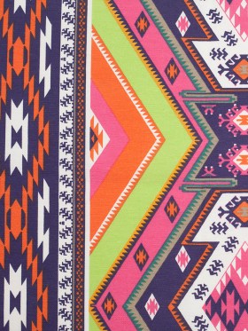 Spanish Multicolor Geometric Cotton-Polyester Print Spanish Multicolor Geometric Cotton-Polyester Print