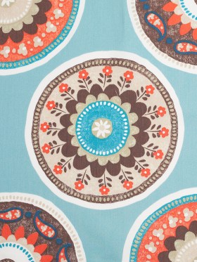 Spanish Blue Medallion Cotton-Polyester Print Spanish Blue Medallion Cotton-Polyester Print