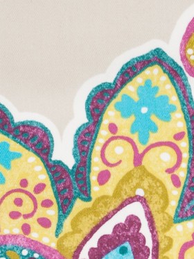 Spanish Beige Floral Cotton-Polyester Print Spanish Beige Floral Cotton-Polyester Print