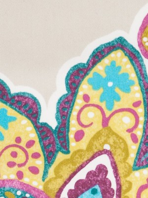 Spanish Beige Floral Cotton-Polyester Print Spanish Beige Floral Cotton-Polyester Print