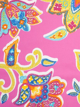 Spanish Fuchsia Floral Cotton-Polyester Print Spanish Fuchsia Floral Cotton-Polyester Print