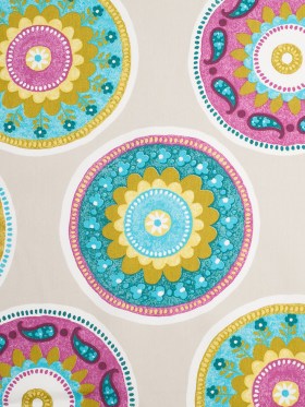 Spanish Beige Medallion Cotton-Polyester Print Spanish Beige Medallion Cotton-Polyester Print