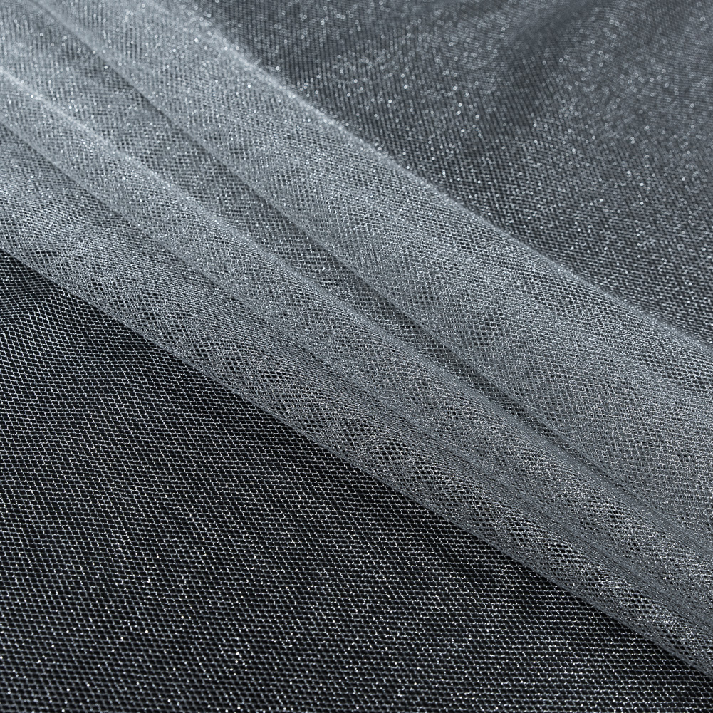 Metallic Tulle – Silver on White Metallic Tulle – Silver on White