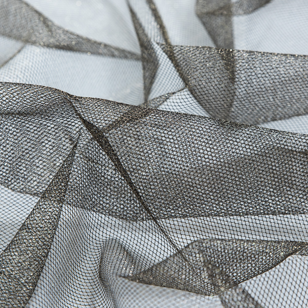 Metallic Tulle – Gold on Black Metallic Tulle – Gold on Black