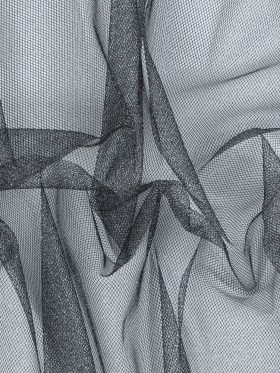 Metallic Tulle – Silver on Black Metallic Tulle – Silver on Black