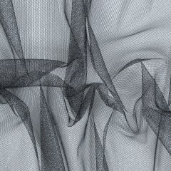 Metallic Tulle – Silver on Black Metallic Tulle – Silver on Black