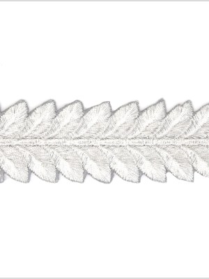 1.5″ Metallic Silver Leafy Trim 1.5″ Metallic Silver Leafy Trim