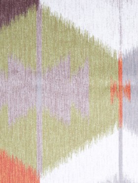 Orange Large-Scale Ikat Geometric Upholstery Velvet Orange Large-Scale Ikat Geometric Upholstery Velvet