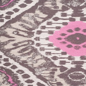 Pink/Brown Ikat Polyester Woven Pink/Brown Ikat Polyester Woven