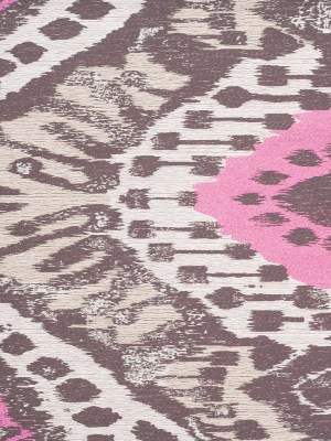 Pink/Brown Ikat Polyester Woven Pink/Brown Ikat Polyester Woven