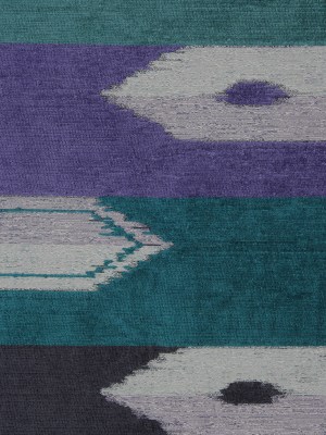 Marine Blue Geometric Cut Polyester Blended Velvet Marine Blue Geometric Cut Polyester Blended Velvet