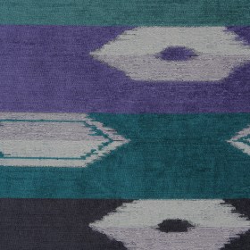 Marine Blue Geometric Cut Polyester Blended Velvet Marine Blue Geometric Cut Polyester Blended Velvet