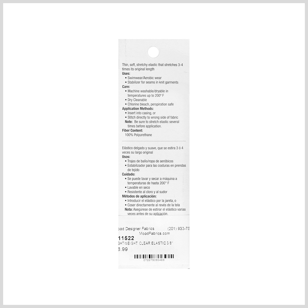 Dritz 3/8" Lightweight Clear Elastic