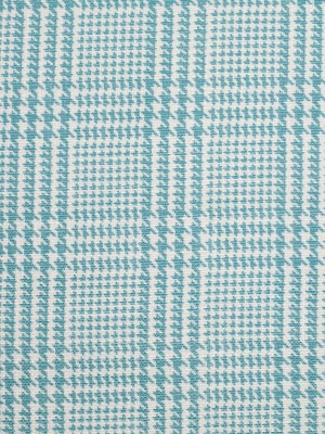 Spanish Spa Blue Houndstooth Poly-Cotton Woven Spanish Spa Blue Houndstooth Poly-Cotton Woven