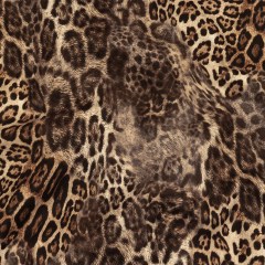 Brown Jaguar Printed Micro-Polyester and Cotton Brown Jaguar Printed Micro-Polyester and Cotton