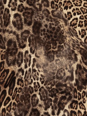 Brown Jaguar Printed Micro-Polyester and Cotton Brown Jaguar Printed Micro-Polyester and Cotton