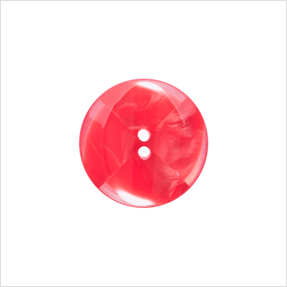Plastic 2-Hole Button Made in Italy – 28L/18mm – Red and Transparent Swirled Fan Blades Plastic 2-Hole Button Made in Italy – 28L/18mm – Red and Transparent Swirled Fan Blades