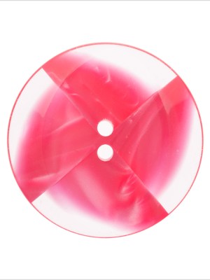 Plastic 2-Hole Button Made in Italy – 44L/28mm – Pink and Transparent Swirled Fan Blades Plastic 2-Hole Button Made in Italy – 44L/28mm – Pink and Transparent Swirled Fan Blades