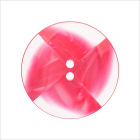 Plastic 2-Hole Button Made in Italy – 44L/28mm – Pink and Transparent Swirled Fan Blades Plastic 2-Hole Button Made in Italy – 44L/28mm – Pink and Transparent Swirled Fan Blades