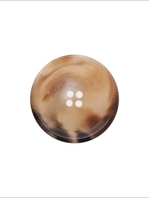 Italian Shiny Light Brown Rimmed 4-Hole Button – 40L/25.5mm Italian Shiny Light Brown Rimmed 4-Hole Button – 40L/25.5mm