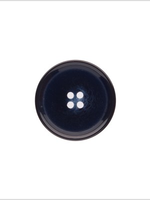 Italian Shiny Navy Rimmed 4-Hole Button – 36L/23mm Italian Shiny Navy Rimmed 4-Hole Button – 36L/23mm