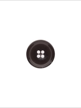 Italian Shiny Black Rimmed 4-Hole Button – 24L/15mm Italian Shiny Black Rimmed 4-Hole Button – 24L/15mm