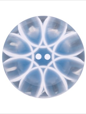 Plastic 2-Hole Button Made in Italy – 44L/28mm – Light Blue and Transparent Loop de Loops Plastic 2-Hole Button Made in Italy – 44L/28mm – Light Blue and Transparent Loop de Loops